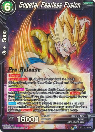 Gogeta, Fearless Fusion (BT12-137) [Vicious Rejuvenation Prerelease Promos] | Tables and Towers