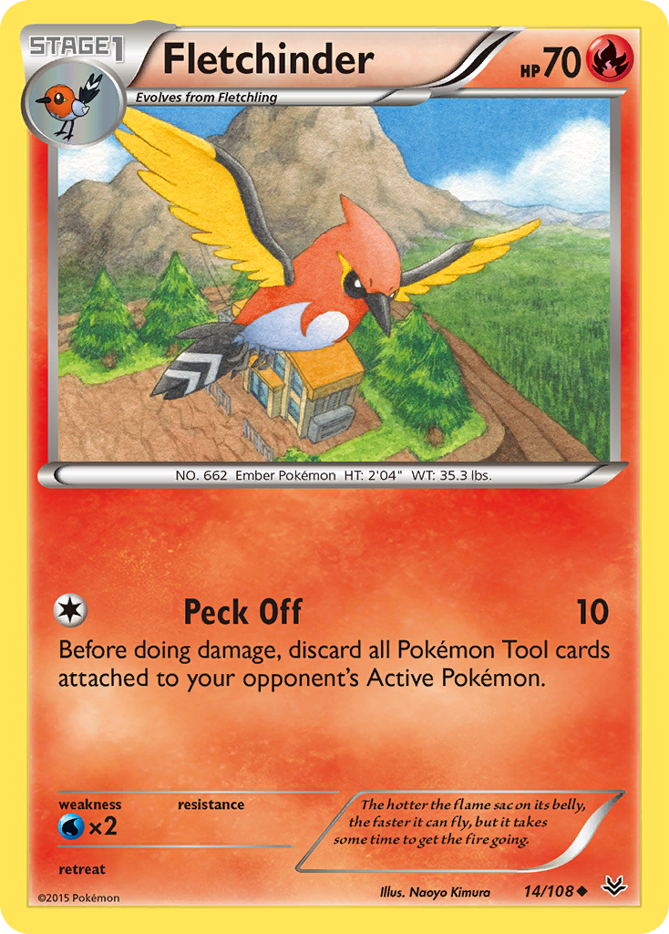 Fletchinder (14/108) [XY: Roaring Skies] | Tables and Towers