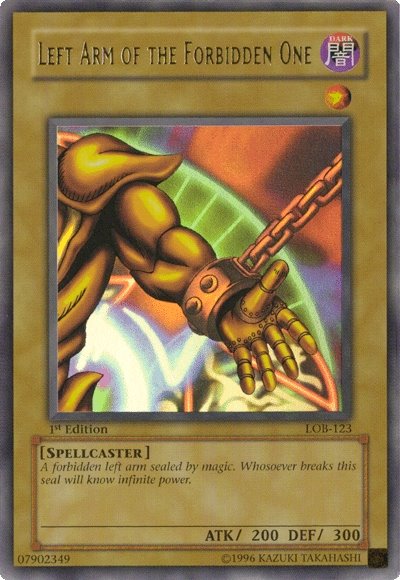 Left Arm of the Forbidden One [LOB-123] Ultra Rare | Tables and Towers