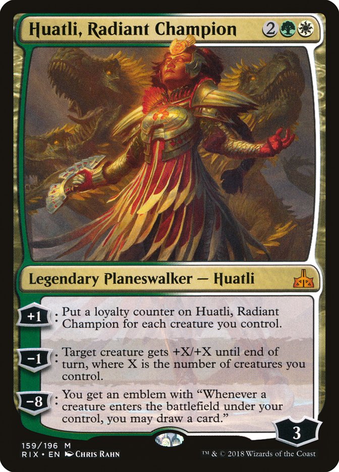 Huatli, Radiant Champion [Rivals of Ixalan] | Tables and Towers