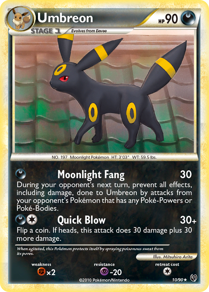 Umbreon (10/90) [HeartGold & SoulSilver: Undaunted] | Tables and Towers