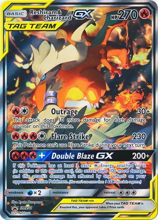 Reshiram & Charizard GX (SM201) (Jumbo Card) [Sun & Moon: Black Star Promos] | Tables and Towers