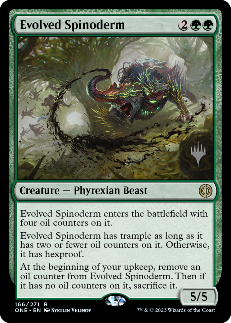 Evolved Spinoderm (Promo Pack) [Phyrexia: All Will Be One Promos] | Tables and Towers