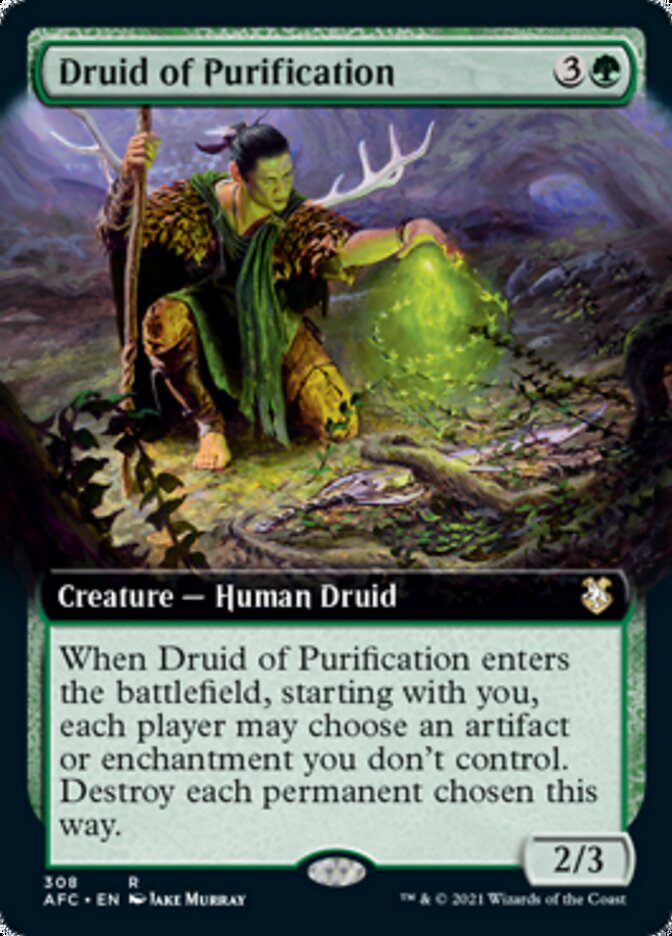 Druid of Purification (Extended Art) [Dungeons & Dragons: Adventures in the Forgotten Realms Commander] | Tables and Towers