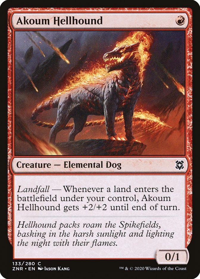 Akoum Hellhound [Zendikar Rising] | Tables and Towers