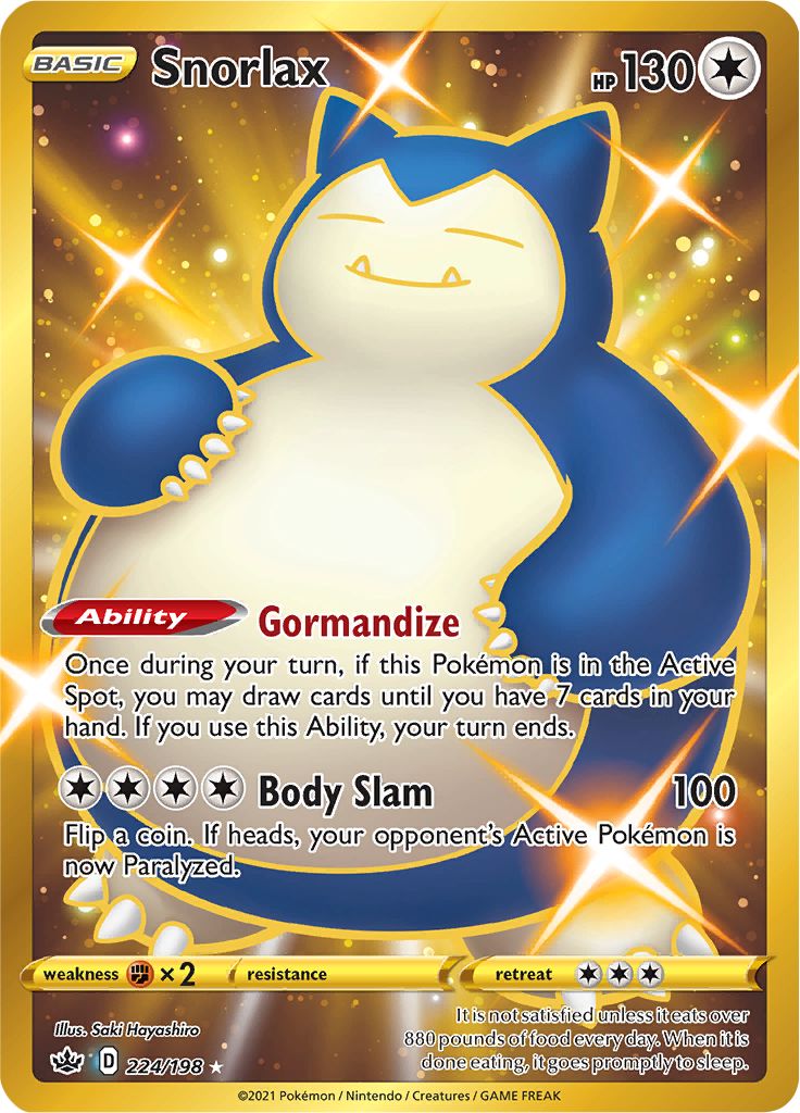 Snorlax (224/198) [Sword & Shield: Chilling Reign] | Tables and Towers