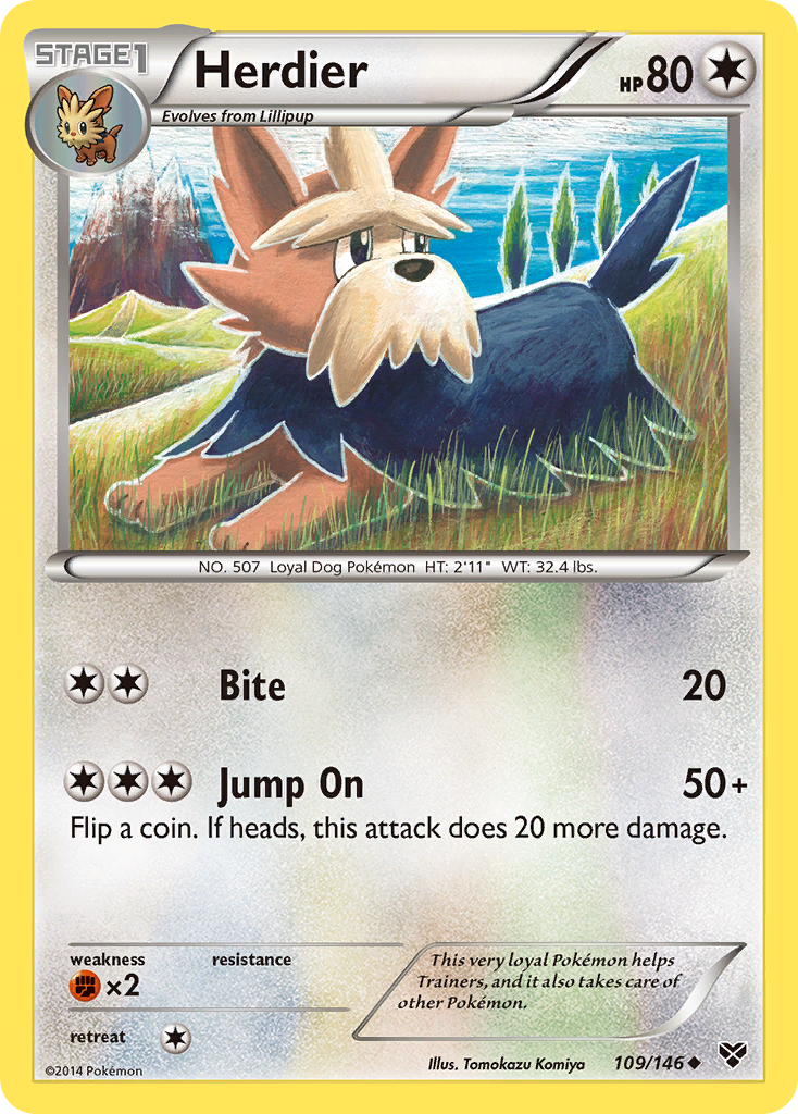 Herdier (109/146) [XY: Base Set] | Tables and Towers