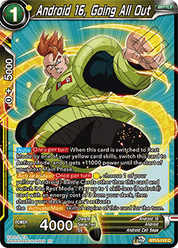 Android 16, Going All Out (Common) (BT13-112) [Supreme Rivalry] | Tables and Towers