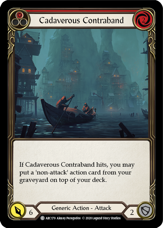 Cadaverous Contraband (Red) [U-ARC179] (Arcane Rising Unlimited)  Unlimited Rainbow Foil | Tables and Towers