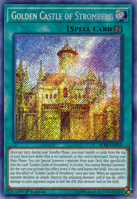 Golden Castle of Stromberg [BLRR-EN010] Secret Rare | Tables and Towers