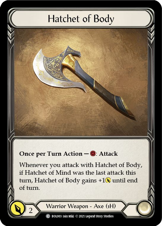 Hatchet of Body [BOL003] (Monarch Boltyn Blitz Deck) | Tables and Towers