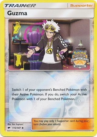 Guzma (115/147) (League Promo) [Sun & Moon: Burning Shadows] | Tables and Towers