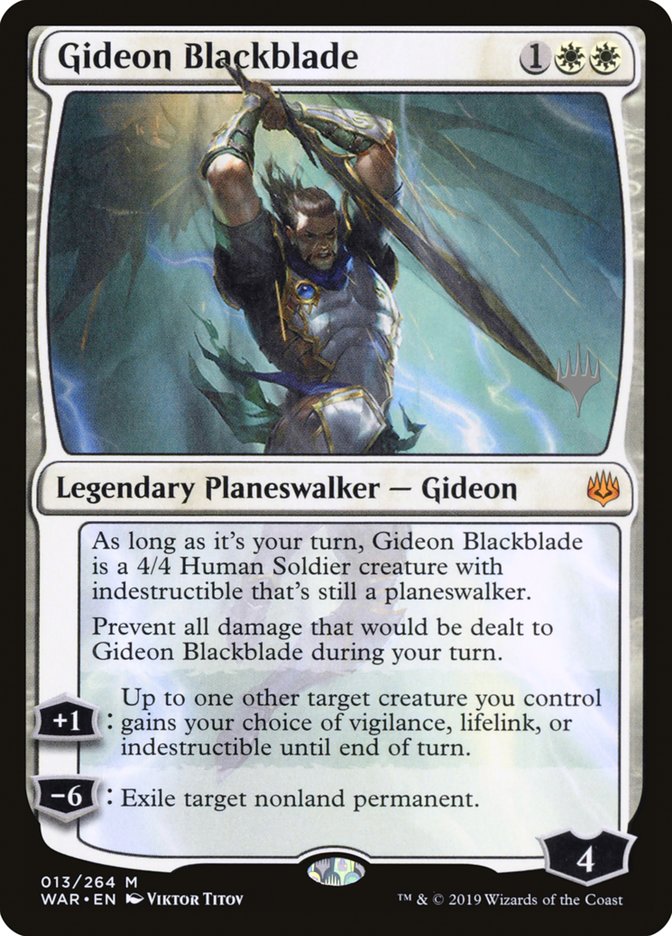 Gideon Blackblade (Promo Pack) [War of the Spark Promos] | Tables and Towers