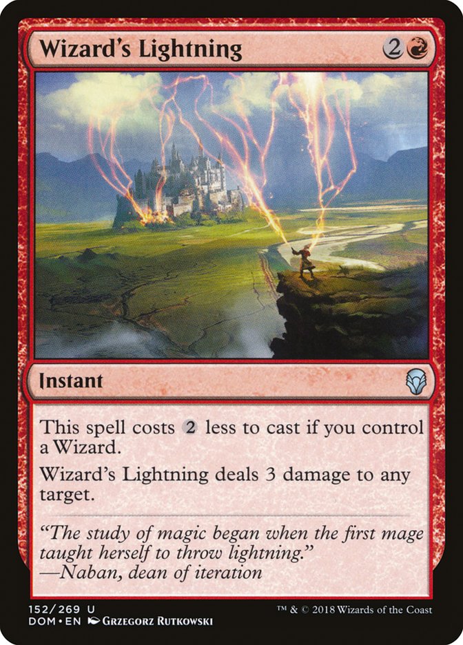 Wizard's Lightning [Dominaria] | Tables and Towers