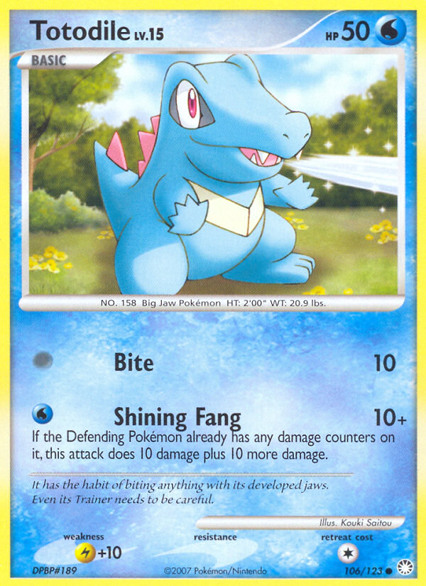 Totodile (106/123) [Diamond & Pearl: Mysterious Treasures] | Tables and Towers