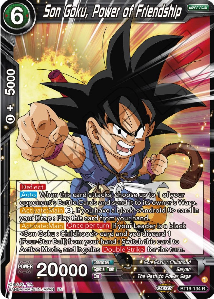 Son Goku, Power of Friendship (BT19-134) [Fighter's Ambition] | Tables and Towers