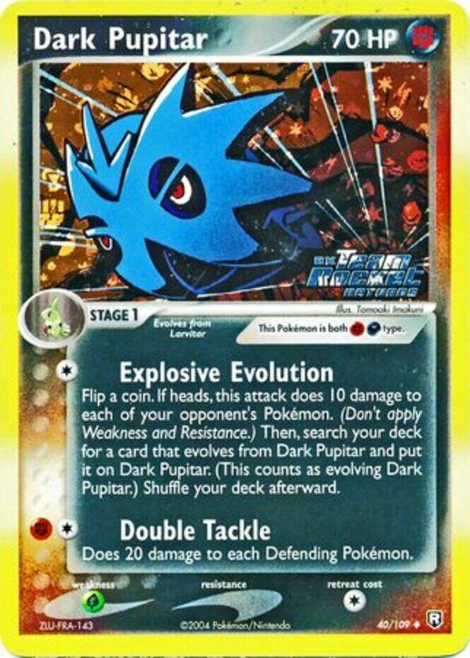 Dark Pupitar (40/109) (Stamped) [EX: Team Rocket Returns] | Tables and Towers