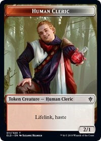 Human Cleric // Food (18) Double-Sided Token [Throne of Eldraine Tokens] | Tables and Towers