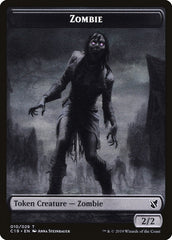 Ob Nixilis, Reignited Emblem // Zombie (010) Double-Sided Token [Commander 2019 Tokens] | Tables and Towers