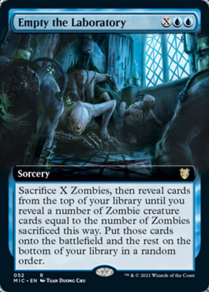 Empty the Laboratory (Extended Art) [Innistrad: Midnight Hunt Commander] | Tables and Towers