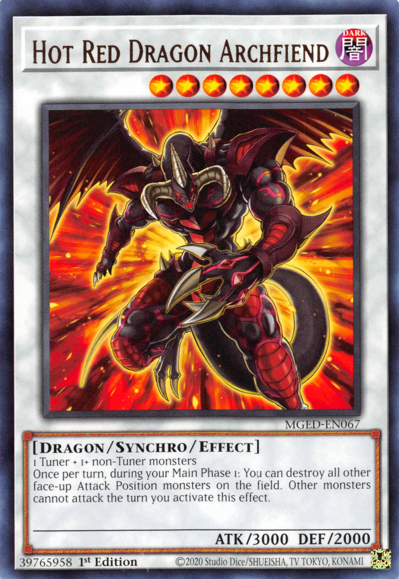 Hot Red Dragon Archfiend [MGED-EN067] Rare | Tables and Towers