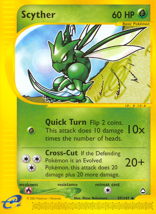 Scyther (57/147) [Aquapolis] | Tables and Towers