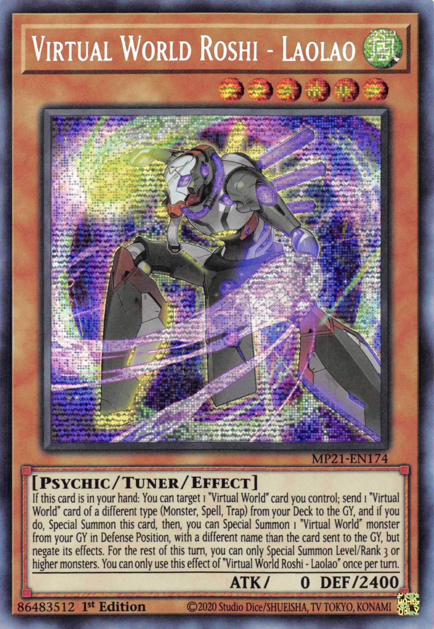 Virtual World Roshi - Laolao [MP21-EN174] Prismatic Secret Rare | Tables and Towers