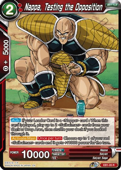 Nappa, Testing the Opposition (EB1-05) [Battle Evolution Booster] | Tables and Towers