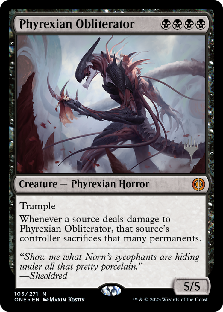 Phyrexian Obliterator (Promo Pack) [Phyrexia: All Will Be One Promos] | Tables and Towers