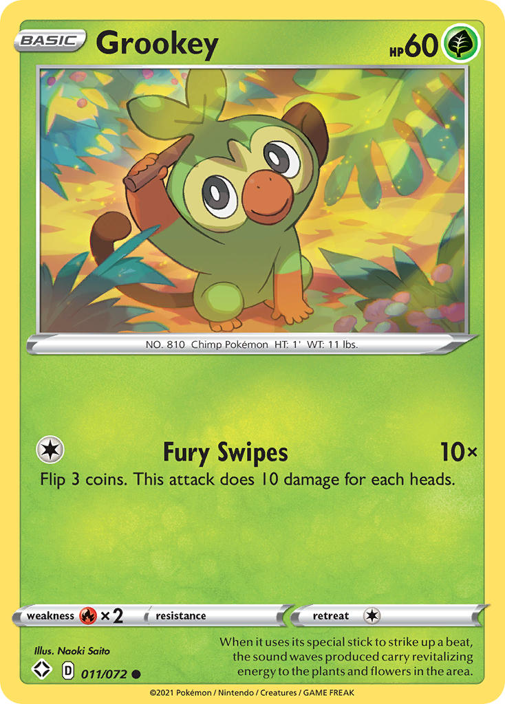 Grookey (011/072) [Sword & Shield: Shining Fates] | Tables and Towers