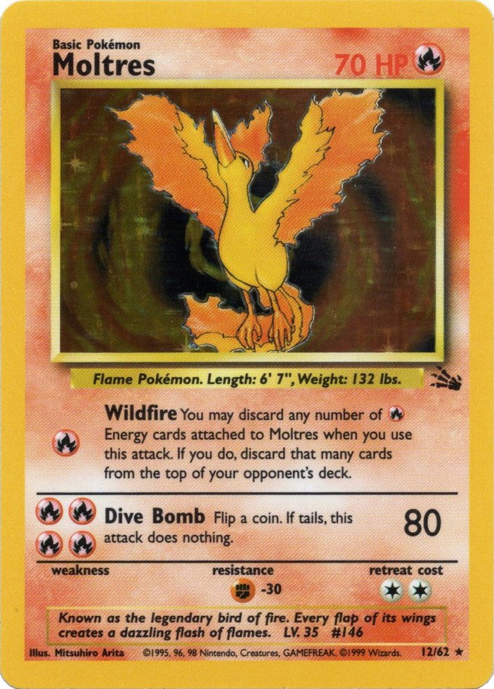 Moltres (12/62) [Fossil Unlimited] | Tables and Towers