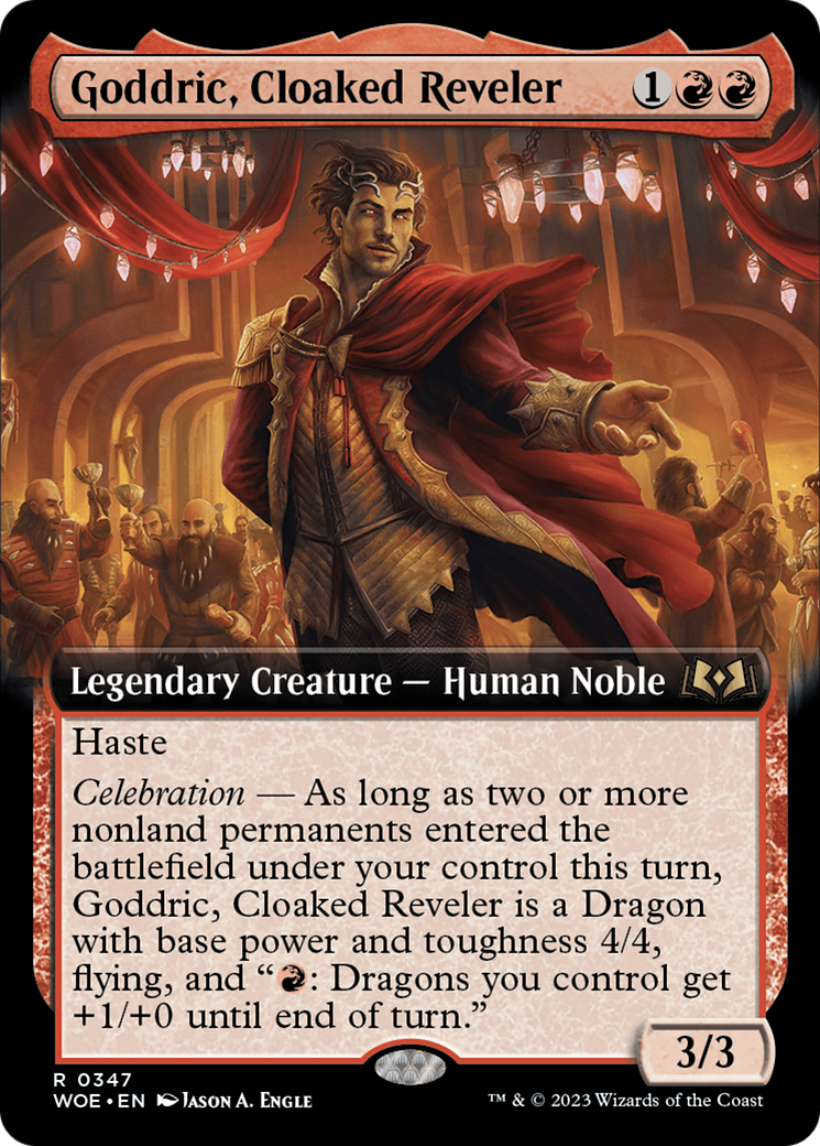 Goddric, Cloaked Reveler (Extended Art) [Wilds of Eldraine] | Tables and Towers