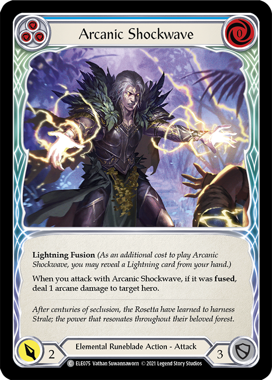 Arcanic Shockwave (Blue) [ELE075] (Tales of Aria)  1st Edition Rainbow Foil | Tables and Towers