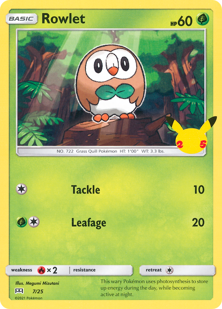 Rowlet (7/25) [McDonald's 25th Anniversary] | Tables and Towers