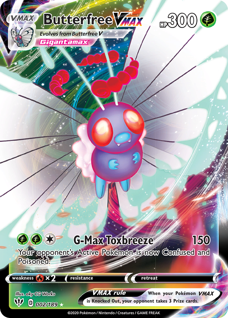 Butterfree VMAX (002/189) [Sword & Shield: Darkness Ablaze] | Tables and Towers