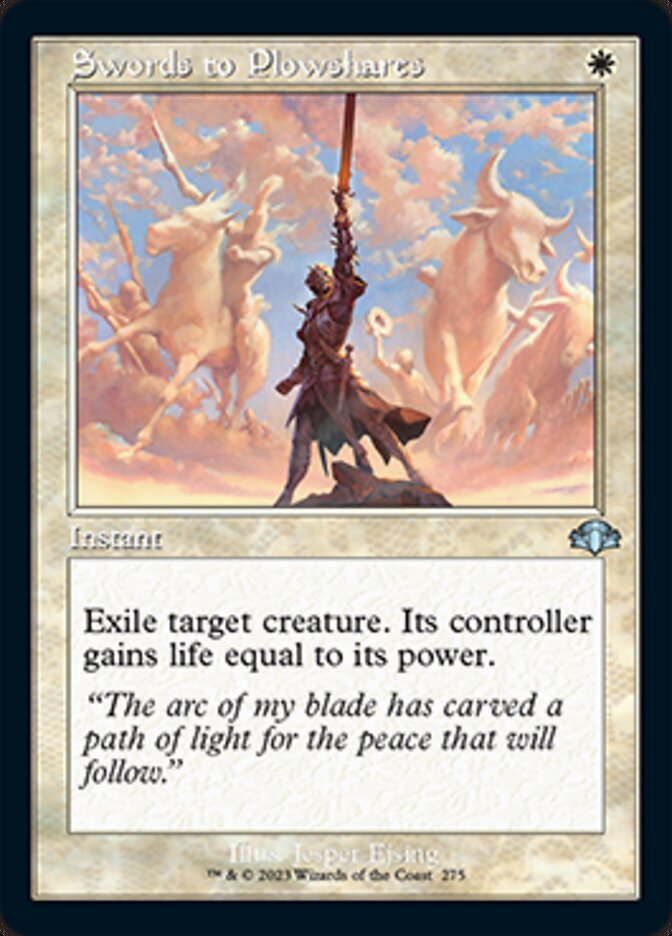 Swords to Plowshares (Retro) [Dominaria Remastered] | Tables and Towers