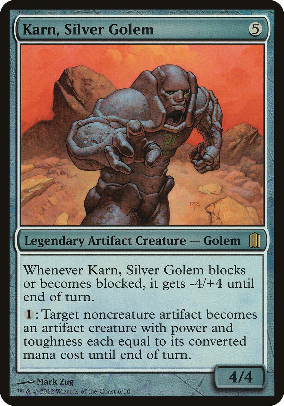 Karn, Silver Golem (Oversized) [Commander's Arsenal Oversized] | Tables and Towers