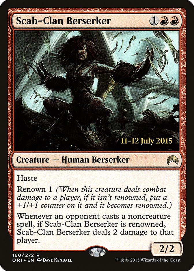 Scab-Clan Berserker [Magic Origins Prerelease Promos] | Tables and Towers