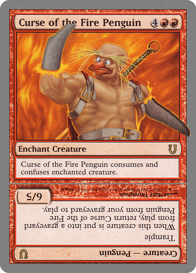 Curse of the Fire Penguin // Curse of the Fire Penguin Creature [Unhinged] | Tables and Towers