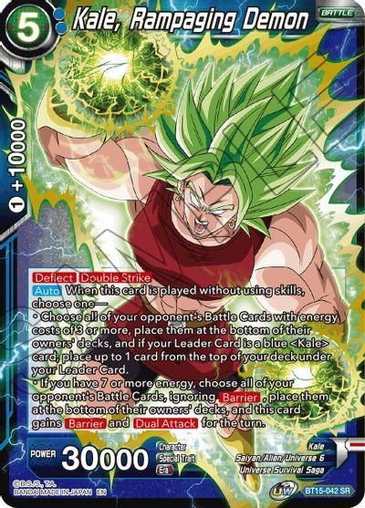 Kale, Rampaging Demon (BT15-042) [Saiyan Showdown] | Tables and Towers