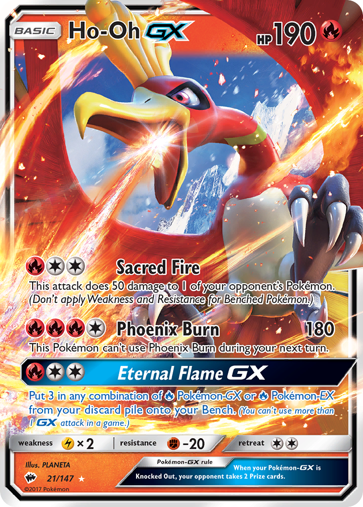 Ho-Oh GX (21/147) [Sun & Moon: Burning Shadows] | Tables and Towers