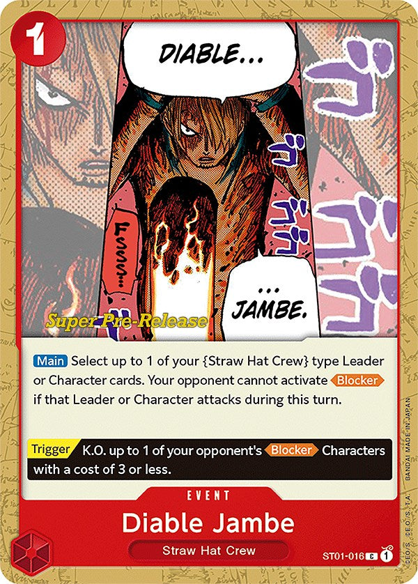 Diable Jambe [Super Pre-Release Starter Deck: Straw Hat Crew] | Tables and Towers