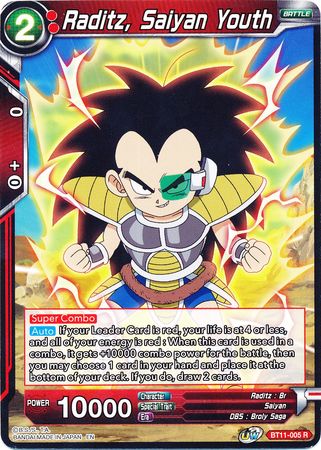 Raditz, Saiyan Youth (BT11-005) [Vermilion Bloodline] | Tables and Towers