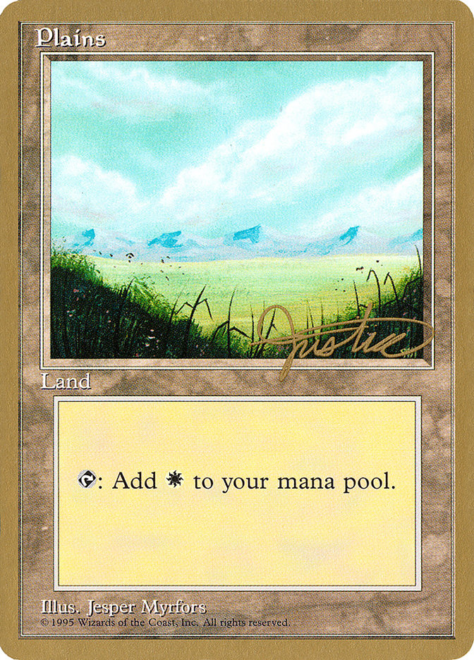 Plains (mj366) (Mark Justice) [Pro Tour Collector Set] | Tables and Towers