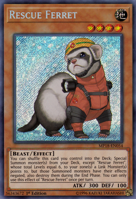 Rescue Ferret [MP18-EN054] Secret Rare | Tables and Towers