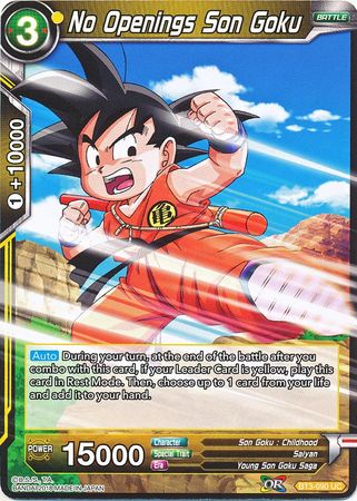 No Openings Son Goku (BT3-090) [Cross Worlds] | Tables and Towers