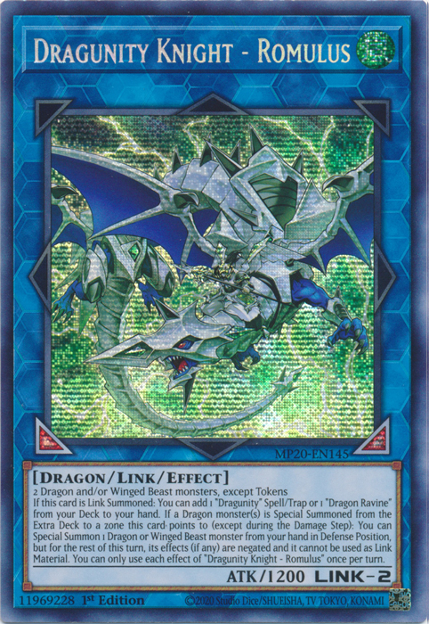 Dragunity Knight - Romulus [MP20-EN145] Prismatic Secret Rare | Tables and Towers