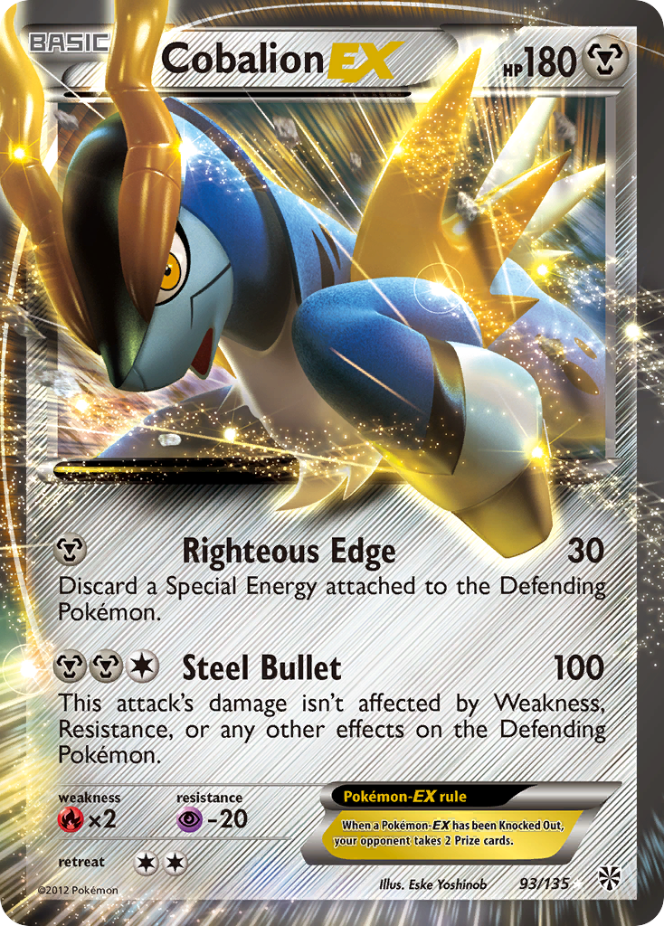 Cobalion EX (93/135) [Black & White: Plasma Storm] | Tables and Towers