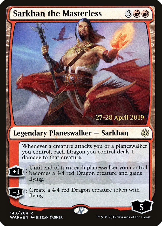 Sarkhan the Masterless [War of the Spark Prerelease Promos] | Tables and Towers