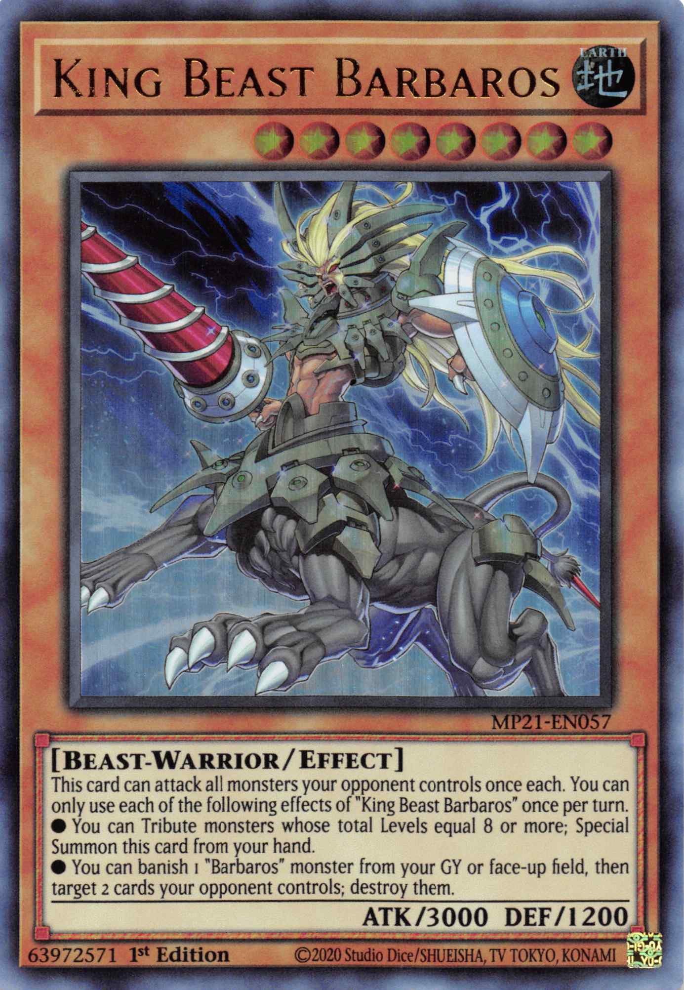 King Beast Barbaros [MP21-EN057] Ultra Rare | Tables and Towers